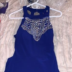 Blue prom gown